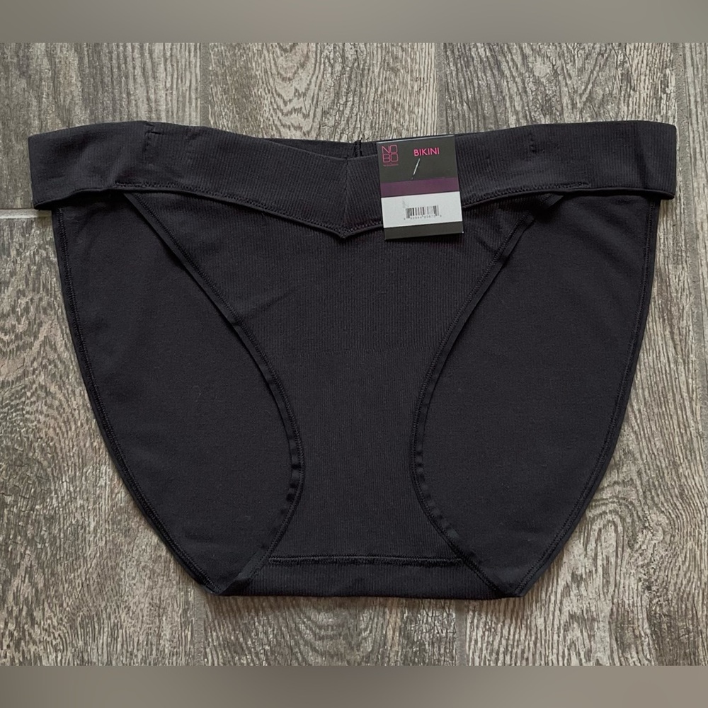 New Nobo, No Boundaries seamless low rise bikini panties size XXL or XXXL Black